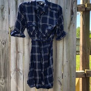 Plaid Navy Dress